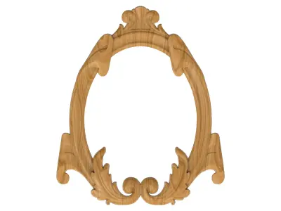 Carved picture frame STL 3D model 84