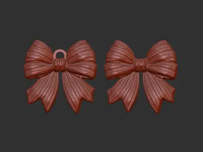 christmas bow decor  3D print model