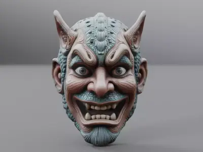 Japanese mask  3D model