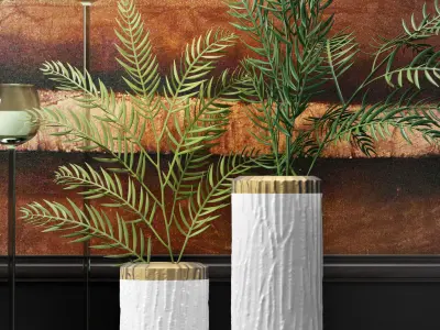 Decorative vase set 3D model