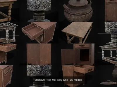 Medieval Prop Mix Sixty One 3D Model Collection