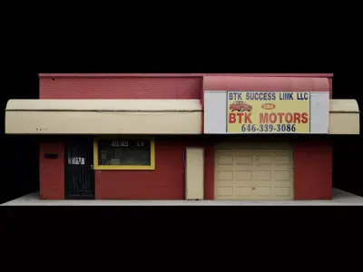 Auto Sales Shop Low-poly 3D model