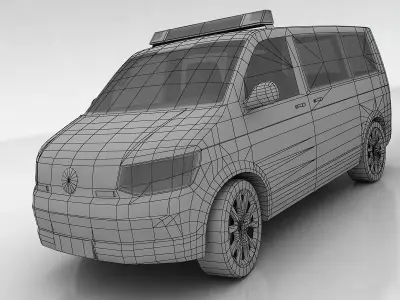 Volkswagen T6 ambulance Low-poly 3D model