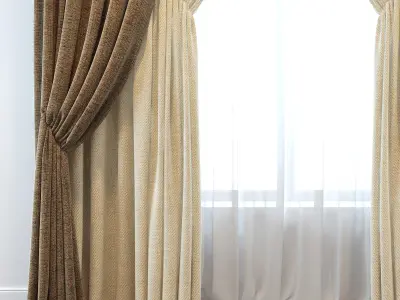 Set 15 Curtains 3D model