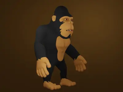 cartoon gorilla 3D model