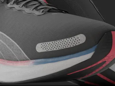 Puma Sneakers Shoe Low-poly 3D model