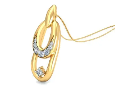 Solitaire Women Pendant 3dm STL OBJ FBX Renders Details 3D print model 69