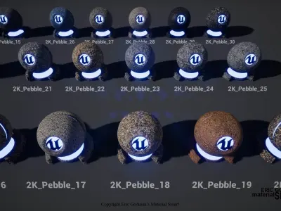 Optimized Pebble World Aligned Materials 3D model