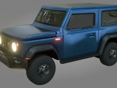 Jeep Vehicle - Game Ready - PBR Low-poly 3D model