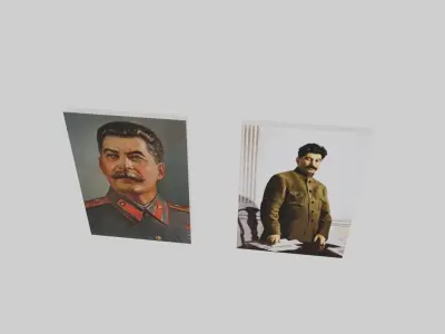 Joseph Stalin paintings Free low-poly 3D model