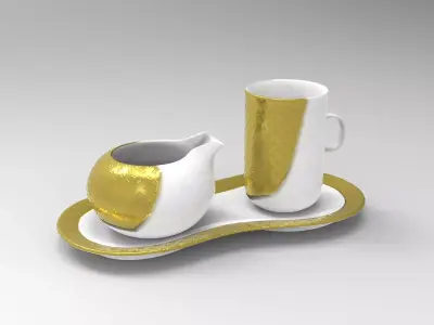 Kopl Milk Set Low-poly 3D model
