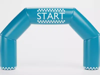 Inflatable Gate - Start and Finish Low-poly 3D model