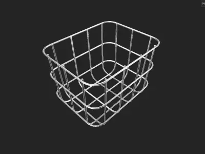 Wire Bin M06 Low-poly 3D model