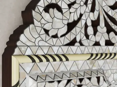 RH Hand carved inlay mirror1 3D model