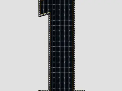 Solar Panel Number - 1 3D model