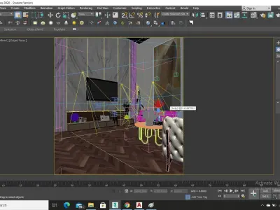 Opulent Modern Master Bedroom Interior Scene  Free low-poly 3D model