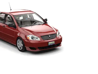 TOYOTA  CORROLLA LE 2007 Low-poly 3D model