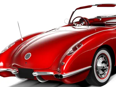 Chevrolet Corvette C1 1958 LowPoly 3D model