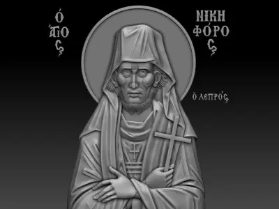 Saint Nikephoros the Leper 3D print model