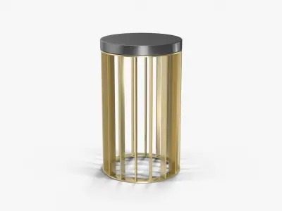 Baker No 9369 Brass Drink Table Lexicon Low-poly 3D model