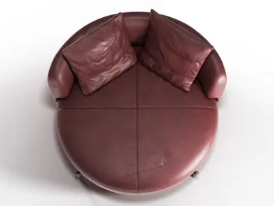 Leather Sofa Amalia Natuzzi 3D model