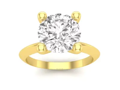 AV 535 Solitaire engagement ring 3D print model