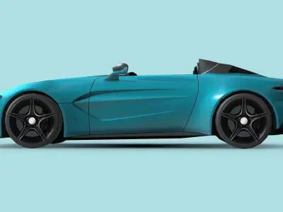 Aston Martin V12 Speedster 2021 Low-poly 3D model