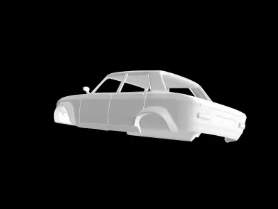 Peugeot 204 Berline Custom 3D print model