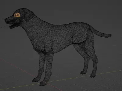 DOG - LABRADOR RETRIEVER  Low-poly 3D model