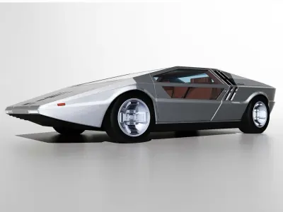 1971 Maserati Boomerang Concept Car 3D model