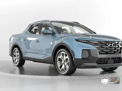 Hyundai Santa Cruz 2024 - highres detailed-Vray-Redshift-Unreal 3D model