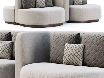 Stefa double side restaurant chair SCD66 by Bpoint Design 3D model