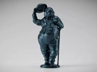 Beaver Statue 3D Model 3D model