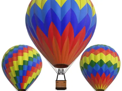 Hot Air Balloons 3D model