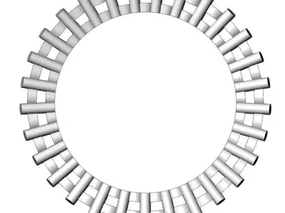 Eternity diamond rings set 3D print model