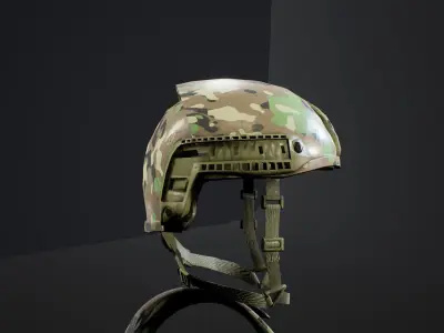 ATX Ops Helmet Low-poly model - UE4 Camo System - VR Low-poly 3D model