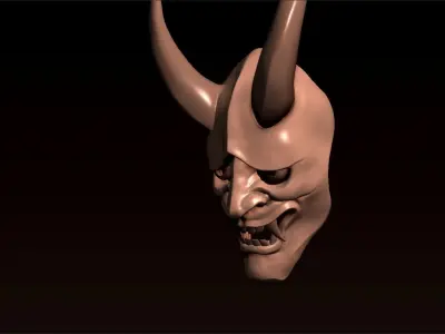 japanese hannya noh yamato one piece mask 3D print model