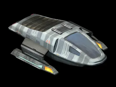 Space-transportation warehouse 01 3D model