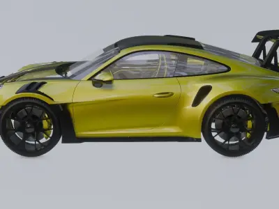 Porsche 911 GT3 RS Low-poly 3D model