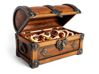 Decorated Pirate Treasure Chest Model Pack Low-poly 3D model