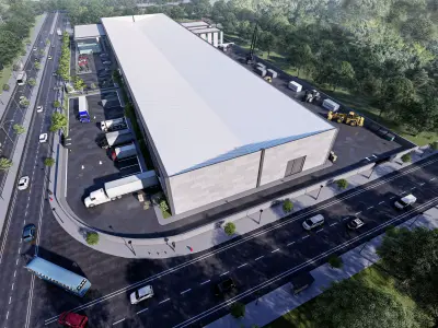 Aluminum Factory Exterior Design 3D model