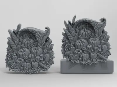 happy thanks giving decor  3D print model