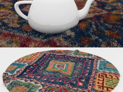 Round Rug Set 31 3D model