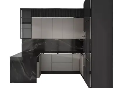kitchen cabinet 01 3D model