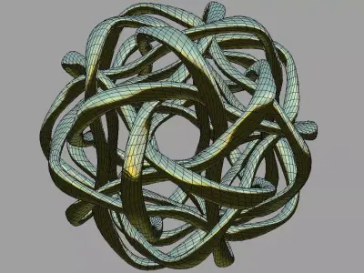 Icosaedron Linked Wires Free 3D print model