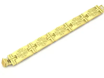 Luxury Cross Pattern Link Bracelet Design 3446 3D print model