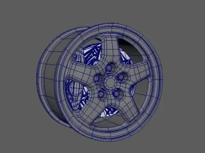 Skyline r32 rims with brakes 3D model