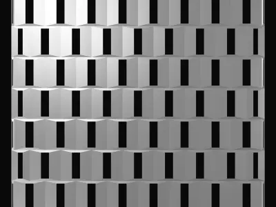 Perforated panel 3D Model Collection
