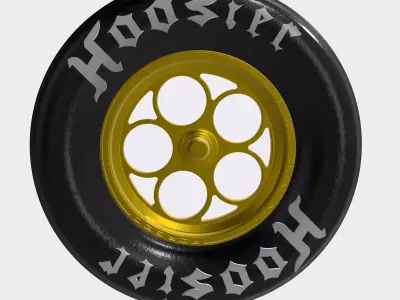 Drag Wheel COMBO Front Weld Magnum 2 15inch Spindle 3D print model