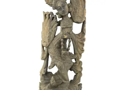 India Carving Low-poly 3D model